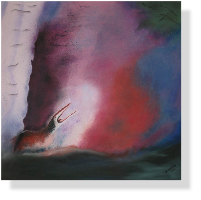 Schreiender Drache (56)
80 x 80 cm, 2010