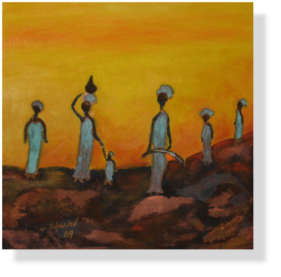Afrikanische Impression 
(52) 30 x 30 cm, 2009