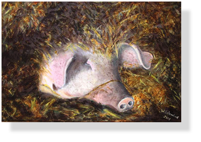 Schlafschwein (20)
40 x 60 cm, 2003