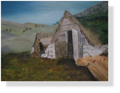 Berghütten (30)
60 x 80 cm, 2005