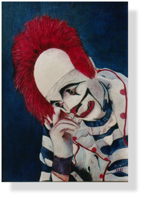 Nachdenklicher Clown (3)
35 x 25, 1992