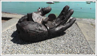 Skulptur am Bodenseestrand Skulptur am Bodenseestrand